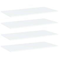 Wandschappen 4 st 80x40x1,5 cm bewerkt hout wit - thumbnail