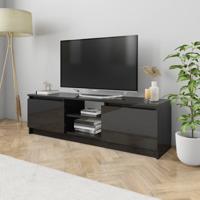 vidaXL Tv-meubel 120x30x35,5 cm spaanplaat hoogglans zwart - thumbnail