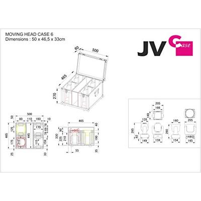 JV Case Moving Head Flightcase 6 voor 4x clubspot