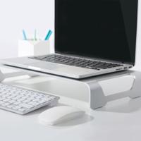 LogiLink Tabletop monitor riser, aluminum Monitorstandaard Hoogte: 6.3 cm (max) Zilver - thumbnail