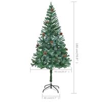 Kunstkerstboom met dennenappels 180 cm - thumbnail