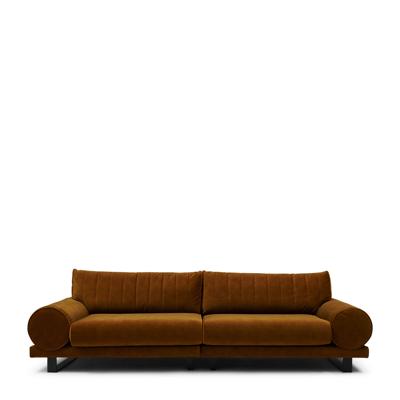 Rivièra Maison 3,5-zits Bank 'Collins' Velvet, kleur Golden Brown