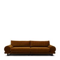 Rivièra Maison 3,5-zits Bank 'Collins' Velvet, kleur Golden Brown - thumbnail