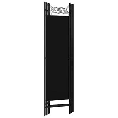 VidaXL Kamerscherm met 5 panelen 200x180 cm zwart VidaXL Kamerscherm met 5 panelen 200x180 cm zwart