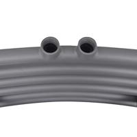 VidaXL Radiator / handdoekenrek gebogen 480x480 mm grijs - thumbnail