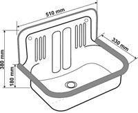 Cornat Cornat Stalen Uitgietbak 50Cm Wi - AGBSET50 - thumbnail