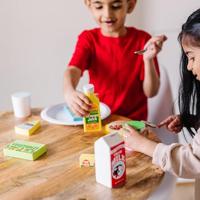 Melissa & Doug Fridge Food Wooden Play Food Set (9 pcs) - thumbnail