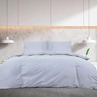 Dekbedovertrekset lichtgewicht 155x220 cm microvezel grijs - thumbnail