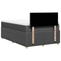 Boxspring met matras stof donkergrijs 120x190 cm - thumbnail