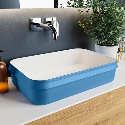 MONDIAZ ARVO Waskom solid surface 55cm kleur Jeans / Talc MONDIAZ ARVO Waskom solid surface 55cm kleur Jeans / Talc