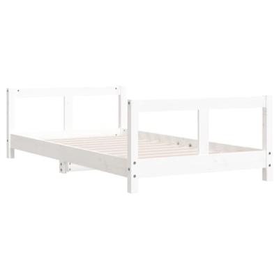 Kinderbedframe 80x160 cm massief grenenhout wit