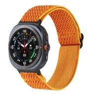 Elastische solo loop nylon bandje - Oranje - Samsung Galaxy Watch 8 - 40mm / 44mm - thumbnail