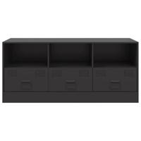 Tv-meubel 99x39x44 cm staal zwart - thumbnail