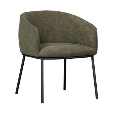 WOOOD Eetkamerstoel 'Leon' Bouclé, kleur Forest Green