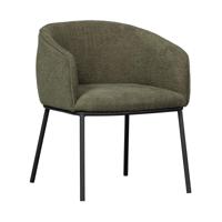 WOOOD Eetkamerstoel 'Leon' Bouclé, kleur Forest Green - thumbnail