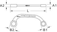 KS Tools 5180859 518.0859 Dubbele ringsleutel Sleutelbreedte (metrisch) 19 - 22 mm - thumbnail