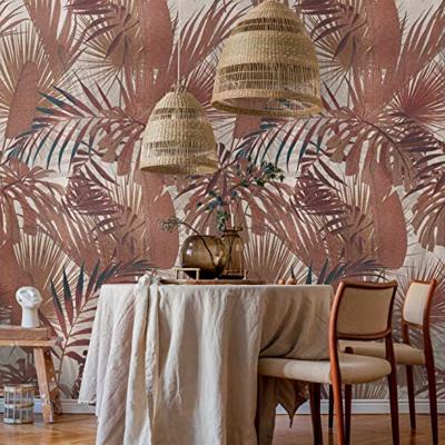 Livingwalls Metropolitan Stories. Travel Stories - Rood Bruin - Planten Behang - 391802