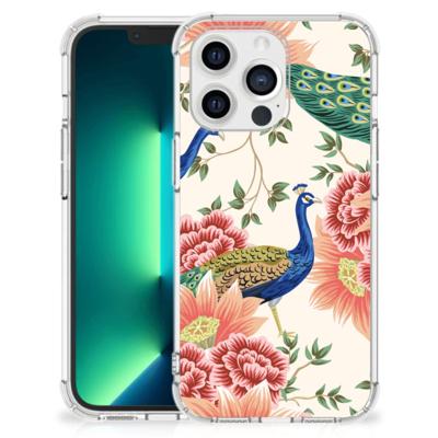 Case Anti-shock voor iPhone 13 Pro Max Pink Peacock Case Anti-shock voor iPhone 13 Pro Max Pink Peacock