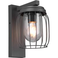 LED Tuinverlichting - Wandlamp - Trion Tinolo - E27 Fitting - Rond - Spatwaterdicht IP44 - Mat Antraciet - Aluminium - thumbnail