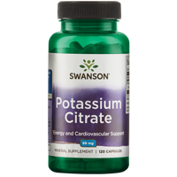 Ultra Potassium Citrate 99mg | Swanson | 120ct - thumbnail
