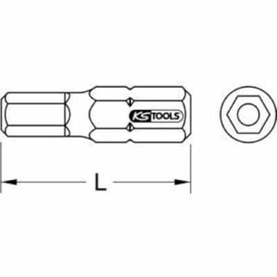 KS Tools 911.3584 Inbus-bit Speciaal staal Vernikkeld C 6.3 1 stuk(s) KS Tools 911.3584 Inbus-bit Speciaal staal Vernikkeld C 6.3 1 stuk(s)