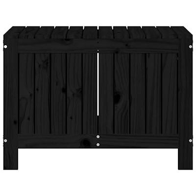 Tuinbox 76x42,5x54 cm massief grenenhout zwart