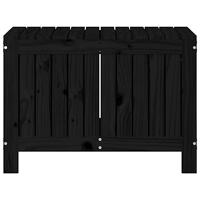 Tuinbox 76x42,5x54 cm massief grenenhout zwart - thumbnail