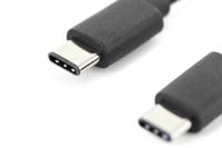 Digitus AK-300138-030-S USB-kabel USB 2.0 USB-C stekker, USB-C stekker 3.00 m Zwart Flexibel, Folie afscherming, Afscherming gevlochten, Afgeschermd, - thumbnail