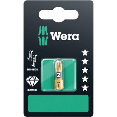 Wera 05073336001 855/1 BDC SB SiS Kruis-bit Aandrijving: 1/4 (6,3 mm) Uitvoering: Kruiskop Pozidriv PZ 1 25 mm
