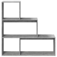 Kamerscherm / boekenkast 3-laags 123x29x123 cm hout betongrijs - thumbnail