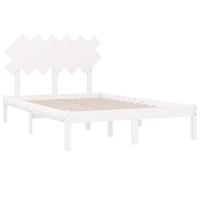 Bedframe massief hout wit 120x190 cm - thumbnail