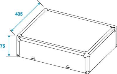 Roadinger schwarz -S- Flightcase (l x b x h) 225 x 530 x 490 mm - thumbnail