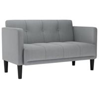 Loveseat Bank Lichtgrijs 111 cm Stof - thumbnail