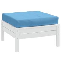 VidaXL Palletkussen 60x60x10 cm stof gemêleerd blauw - thumbnail