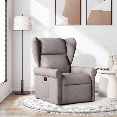Fauteuil verstelbaar stof taupe