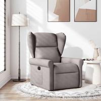 Fauteuil verstelbaar stof taupe - thumbnail