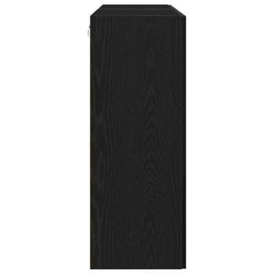 Wandkast 2 pcs Zwart eiken 69.5 x 34 x 90 cm Bewerkt hout