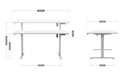 Elektrisch bureau MA-Leader 7.6 Wit