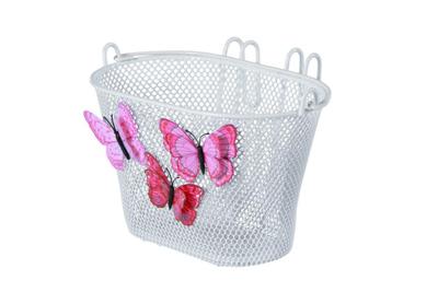 Basil jasmin butterfly kinderfietsmand voorop of achterop wit