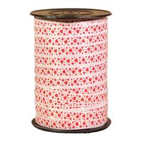 Lint - Wit met Malo Mini Harten - 10 mm x 230 m - Per rol - thumbnail