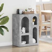 Dressoir Beton Grijs 59 x 35 x 80.5 cm Bewerkt hout - thumbnail