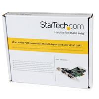 .com 2-poort Native PCI Express RS232 Seriële Kaart met 16550 UART - Seriële adapter - PCIe low profile - RS-232 x 2 - thumbnail