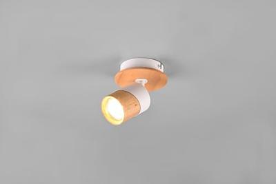 Trio Plafondlamp hout met witAruni - 801170131