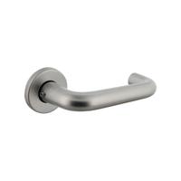 Deurkruk Rond en rozet met nok aluminium F1 - thumbnail