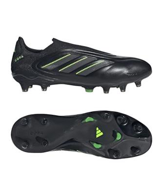 adidas Copa Pure III Elite Veterloze Gras Voetbalschoenen (FG) Zwart Donkergrijs Groen