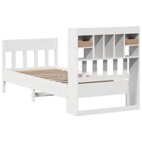 Bedframe zonder matras massief grenenhout wit 90x190 cm - thumbnail
