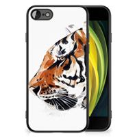 Kleurrijke Telefoonhoesje iPhone SE 2022 | SE 2020 | 7/8 Watercolor Tiger - thumbnail