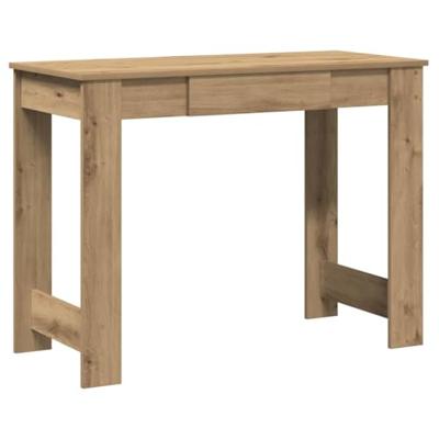 Bureau 100x45x75 cm bewerkt hout artisanaal eikenkleur