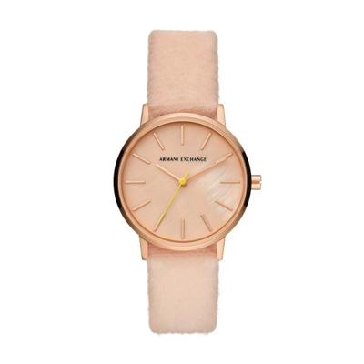 Horlogeband Armani AX5569 Leder/Textiel Roze 18mm
