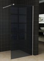 Saqu Subtly douchewand excl. muurprofiel 108,5x200cm Rookglas - thumbnail